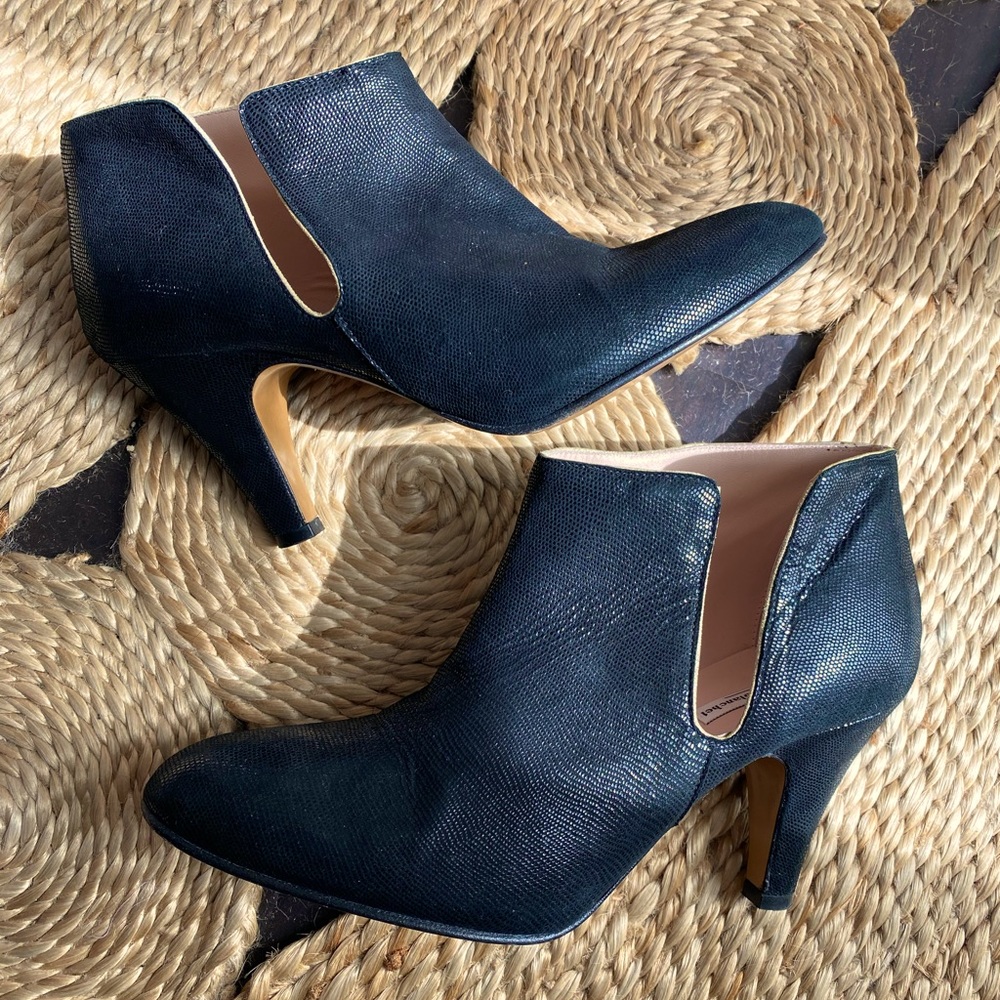 Patricia Blanchet BLACK Bootie Ankle heel shoes